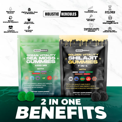 Hercules Shilajit & Sea Moss Gummies Bundle