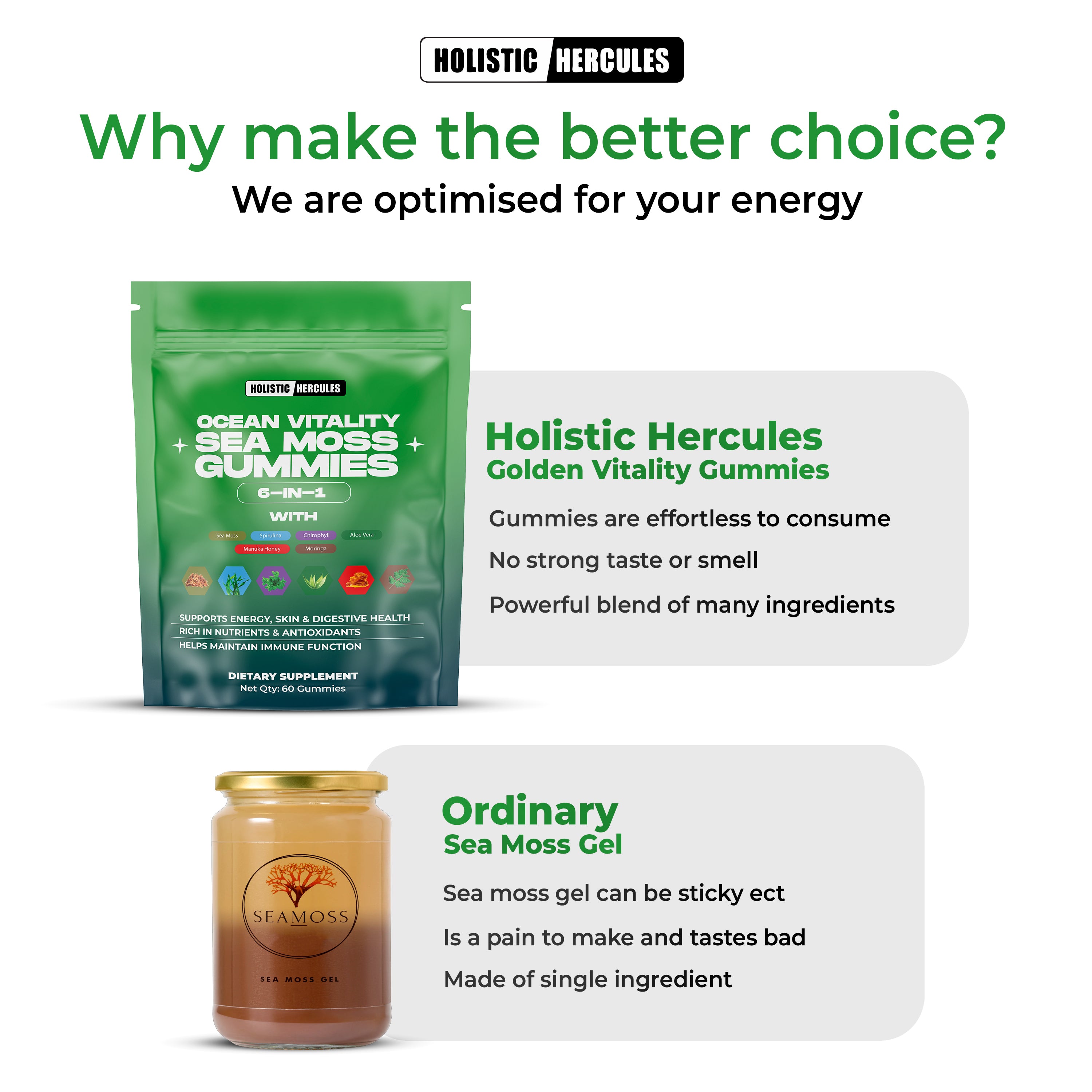 Hercules Shilajit & Sea Moss Gummies Bundle
