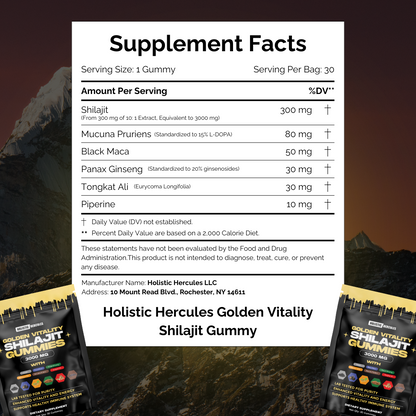Holistic Hercules Shilajit Gummies