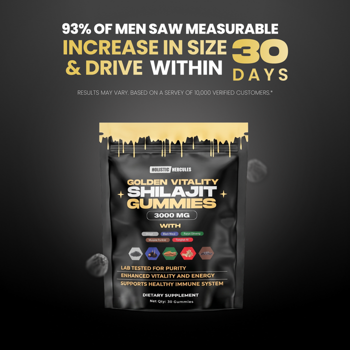 Golden Vitality Shilajit Gummies (SALE)